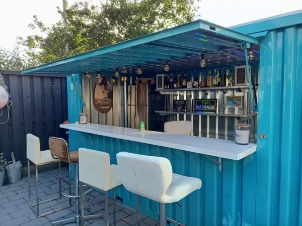 Conteneur Bar Démontable XL 4×3m Rose RAL3015 – Image 3