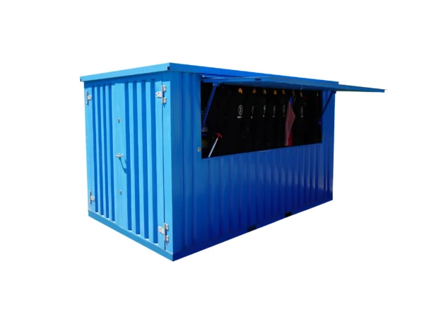 Conteneur Bar Démontable XL 3x2m Bleu RAL 5015 – Image 2