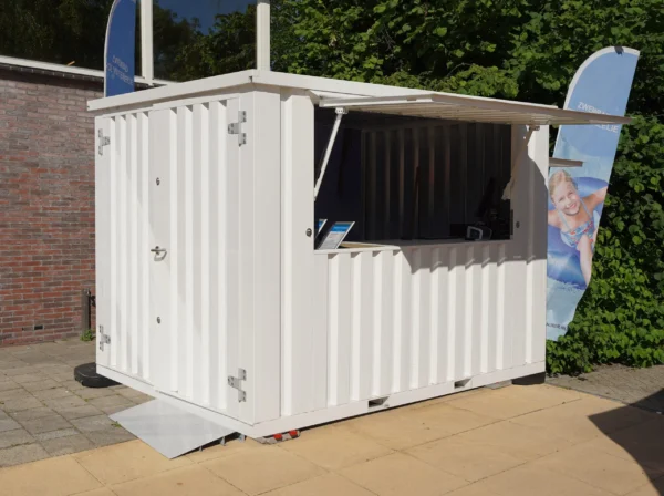 Conteneur Bar Démontable 4×2m XL Blanc RAL 9016 – Image 5