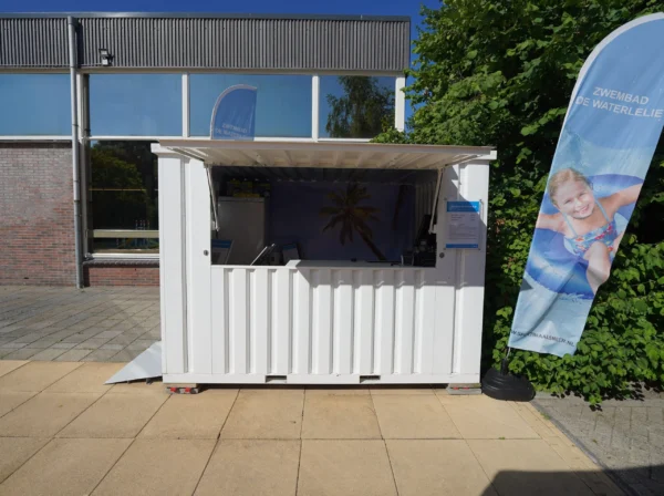 Conteneur Bar Démontable 4×2m XL Blanc RAL 9016 – Image 4